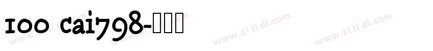 100 cai798字体转换